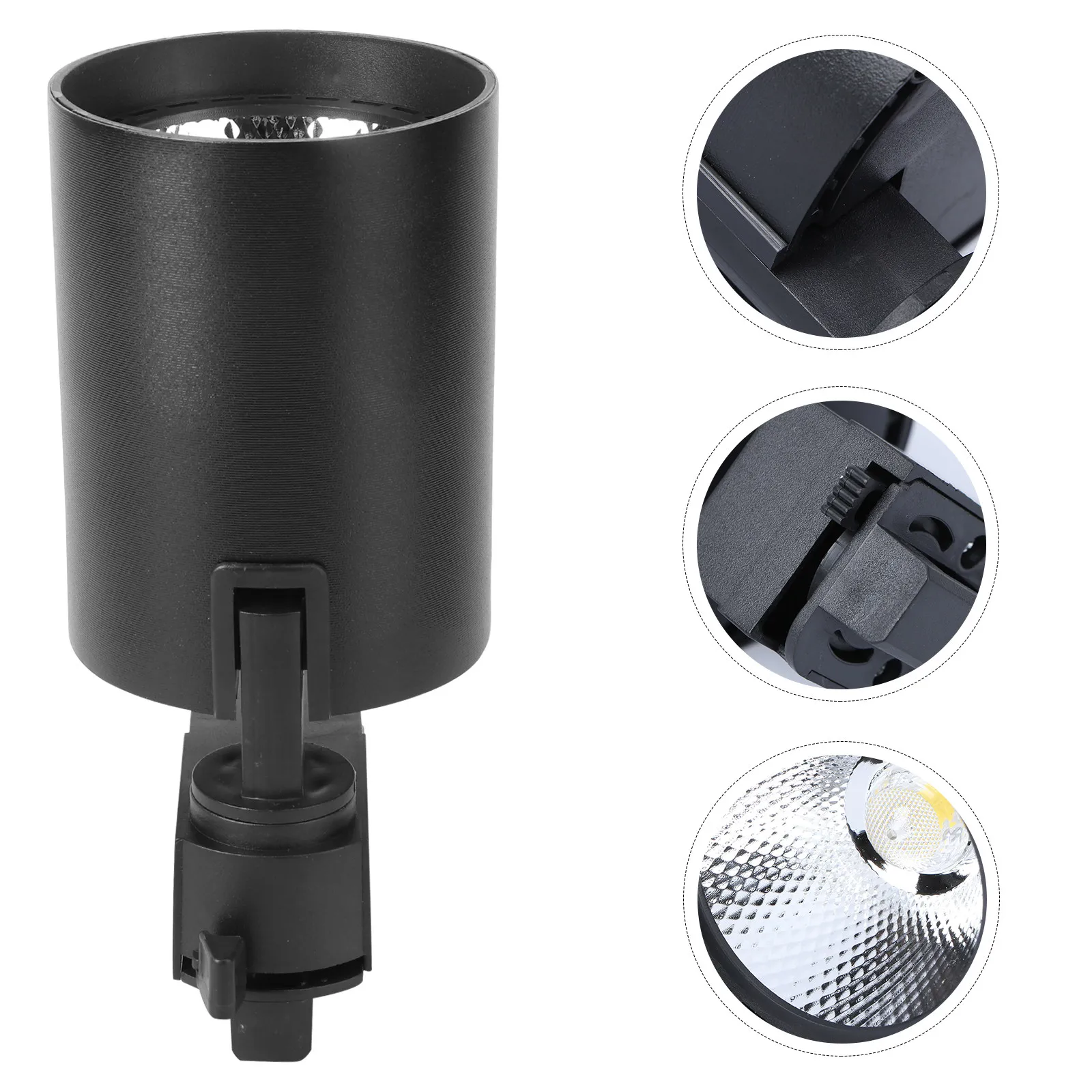 

Светодиодный трековый светильник 20 Вт, черный, COB-прожектор для настенного искусства, выставок, потолочного монтажа, розничного освещения, декоративный LED трековый светильник