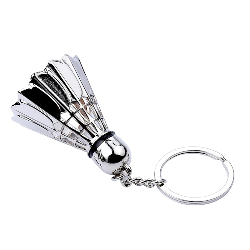 2X Metal Badminton Key Chain Three-Dimensional Badminton Tournament Souvenir Key Chain Pendant Sports