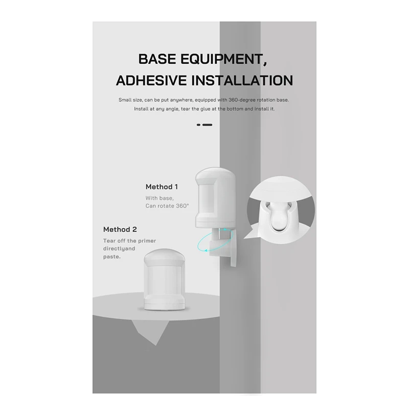 Zigbee Infrarood Detector Pir Smart Body Sensor Draadloze Afstandsbediening Monitoring Menselijke Beweging Multifunctionele Draagbare Sensor Wit