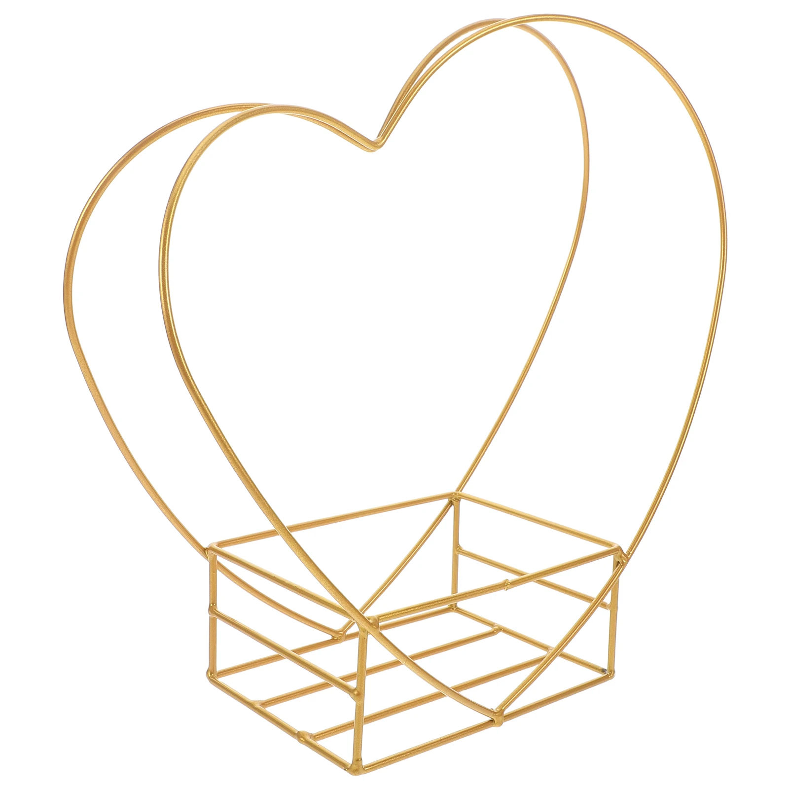 

Flower Stand Metal Iron Heart Shaped Portable Basket Empty Holder Home Garden Event Decor Square Round Florist Display Wire