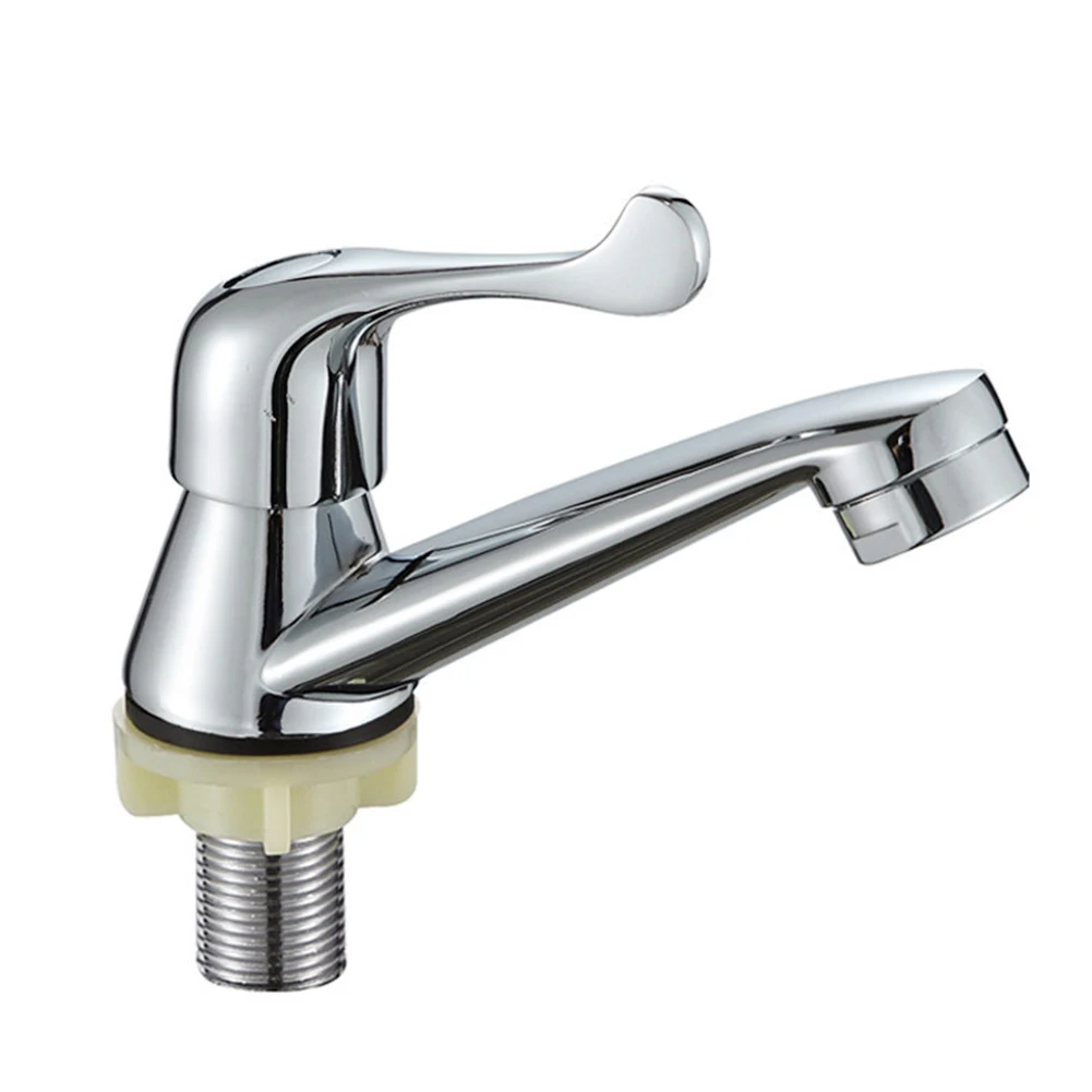 

Bathroom Sink Faucet Single Cold Water Tap Quick Open Basin Water Tap Stainless Steel Desktop Basin Tap Faucet Bathroom Accessri