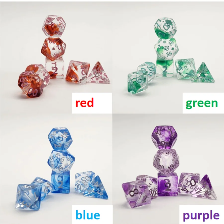 

Dice DND game dice character dice set with 4 different styles can be used for portable toys DND RPG TRPG game