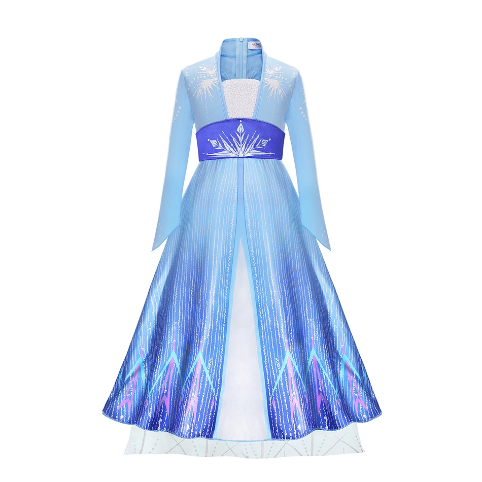 Vestido feminino de Elsa congelado, Trajes infantis, Roupas de princesa, Festa de aniversário, Vestido para meninas, 2024