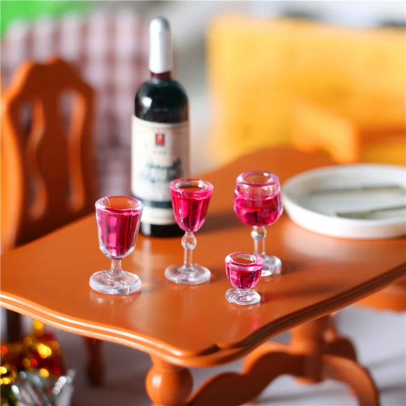 Dollhouse Mini Cocktail Wine Glass Creative Pocket Drink Cup Miniature Scene Prop Model