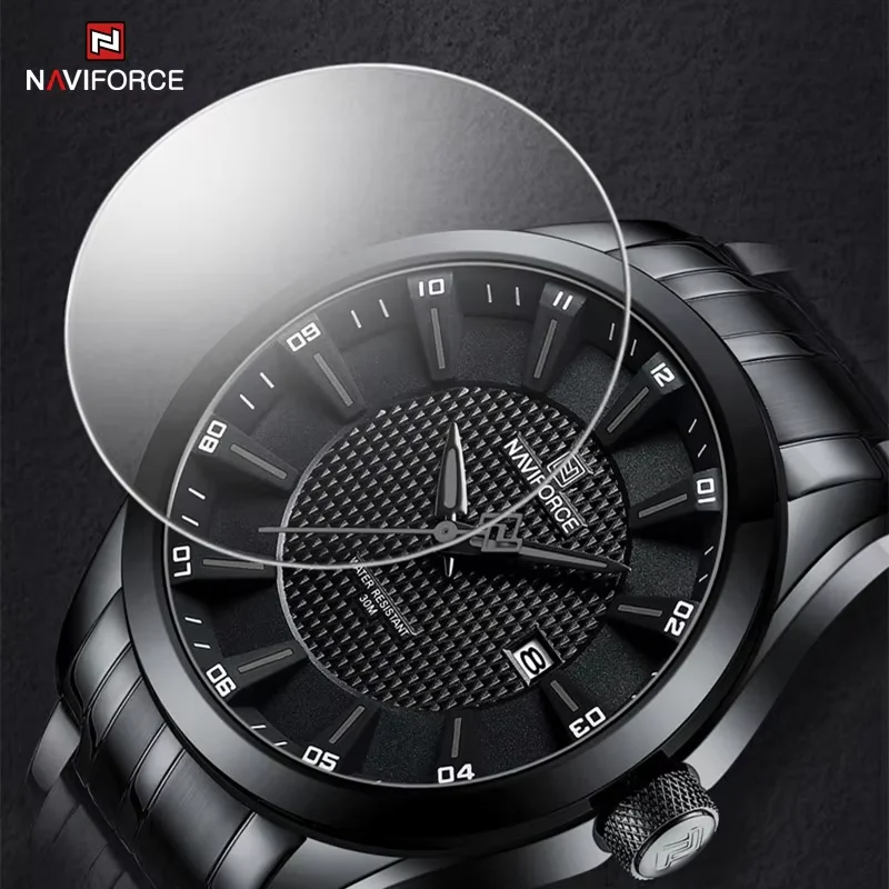 NAVIFORCE Luxury Fashion Men's Watches Stainless Steel Strap Male Military Waterproof Quartz Wristwatches Reloj Hombre 2023 New