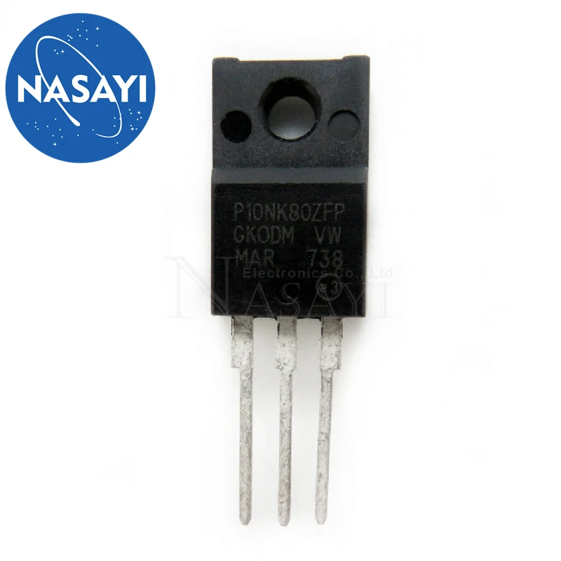 10pcs/lot STP10NK80ZFP P10NK80ZFP 10N80 TO-220F 10A 800V new original In Stock