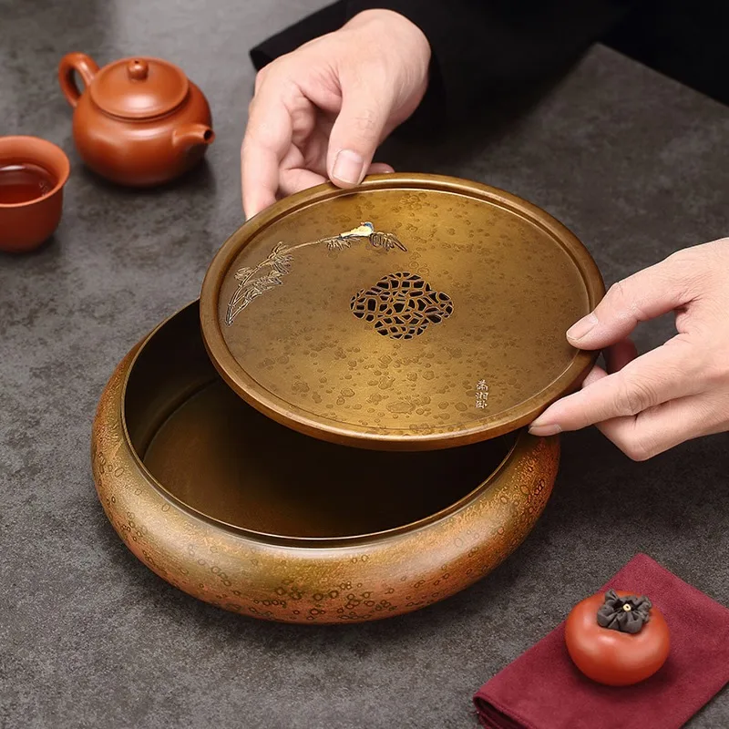 Light luxury Kung Fu tea set tray small dry brewing tea table