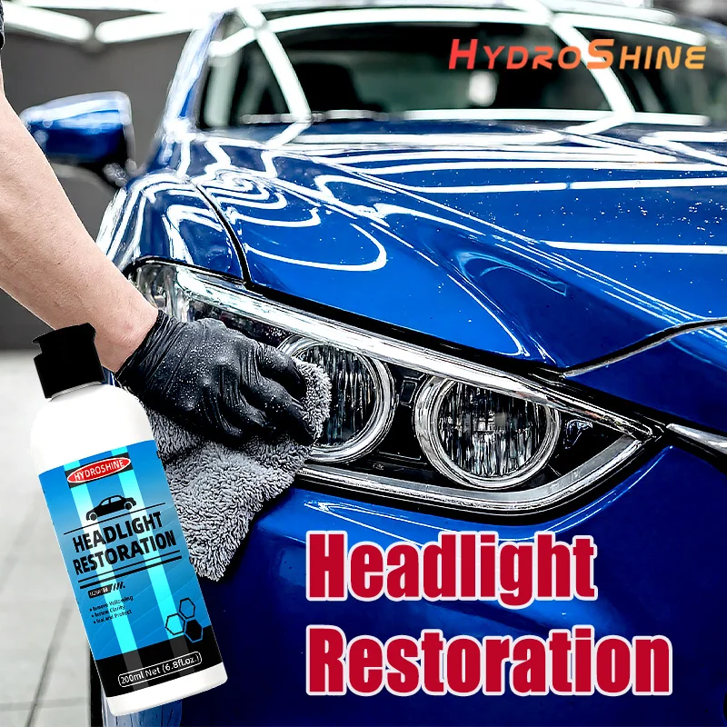 Hydroshine Ripristino fari Lucidatore per luci per auto Pasta detergente Cura della vernice per auto Pasta detergente Rimuovi l'ossidazione Liquido lucidante