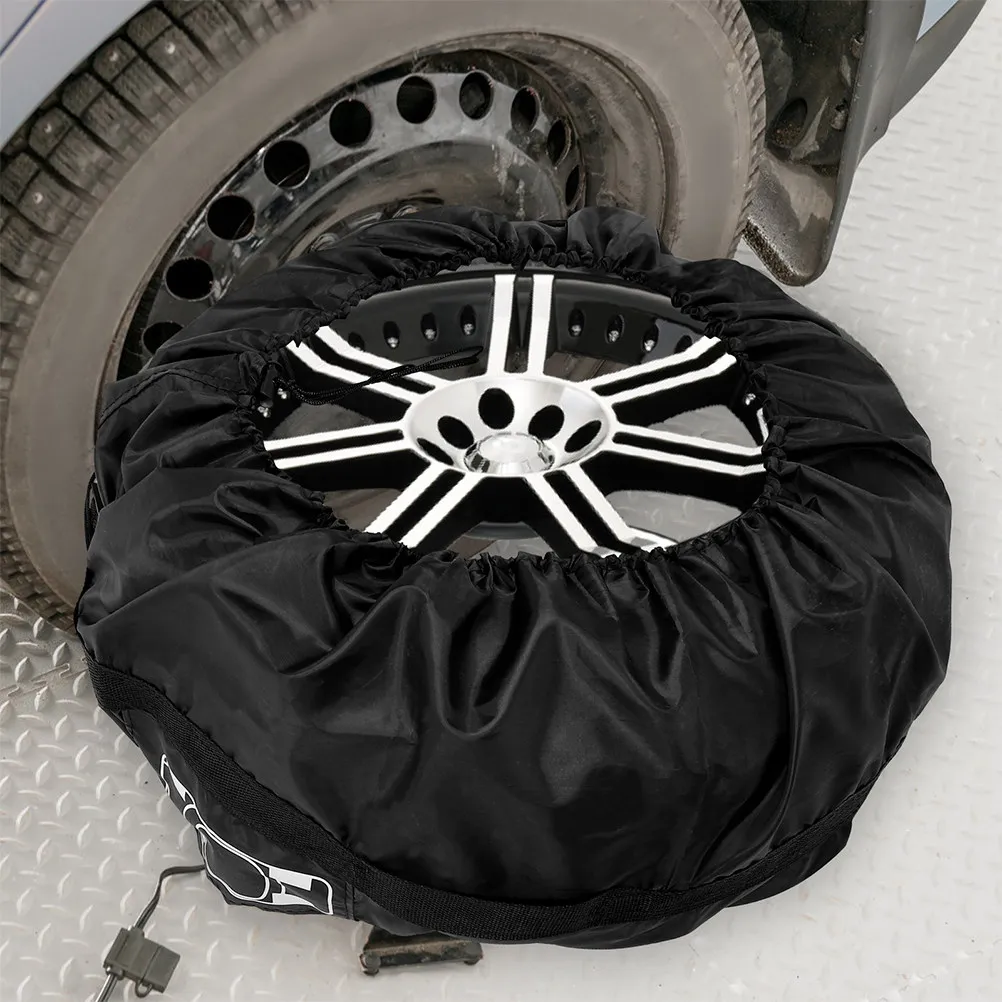 

4pcs Tire Covers For Rv Trailer Truck Wheel Protector Durable Polyester Spare Tire Cover Outdoor Storage Waterproof Dustproof