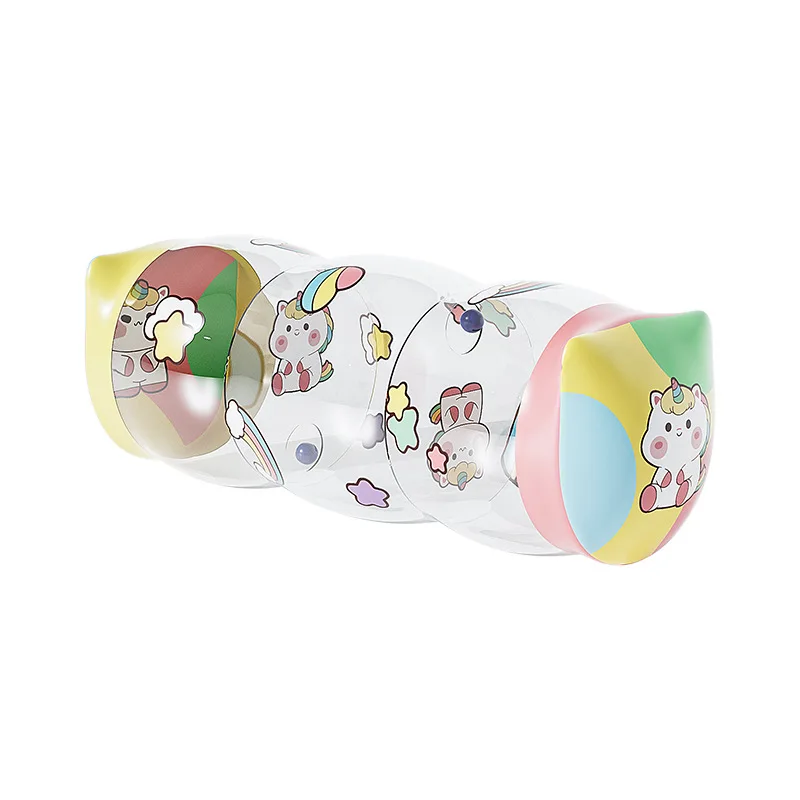 

PVC Inflatable Roller Baby Walker: Crawling Trainer with Bells – Early Education & Intellectual Development Toy for Infants