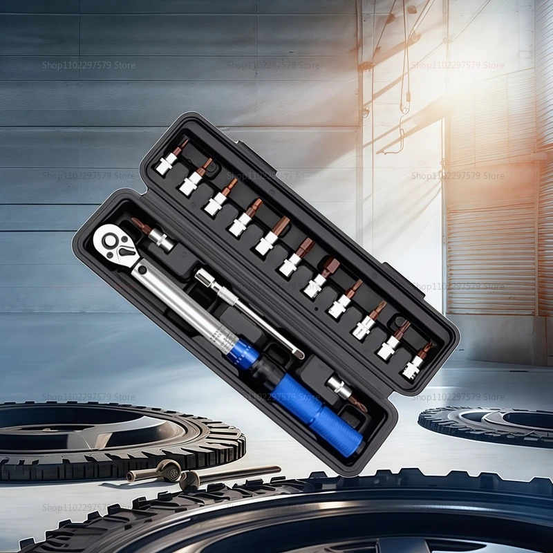 Nuevo Juego de 15 Uds de llaves dinamométricas para bicicleta, llave de tipo preestablecido, Kit de reparación profesional de 1/4 ", 2-24Nm, herramienta de llave Allen de doble dirección para bicicleta