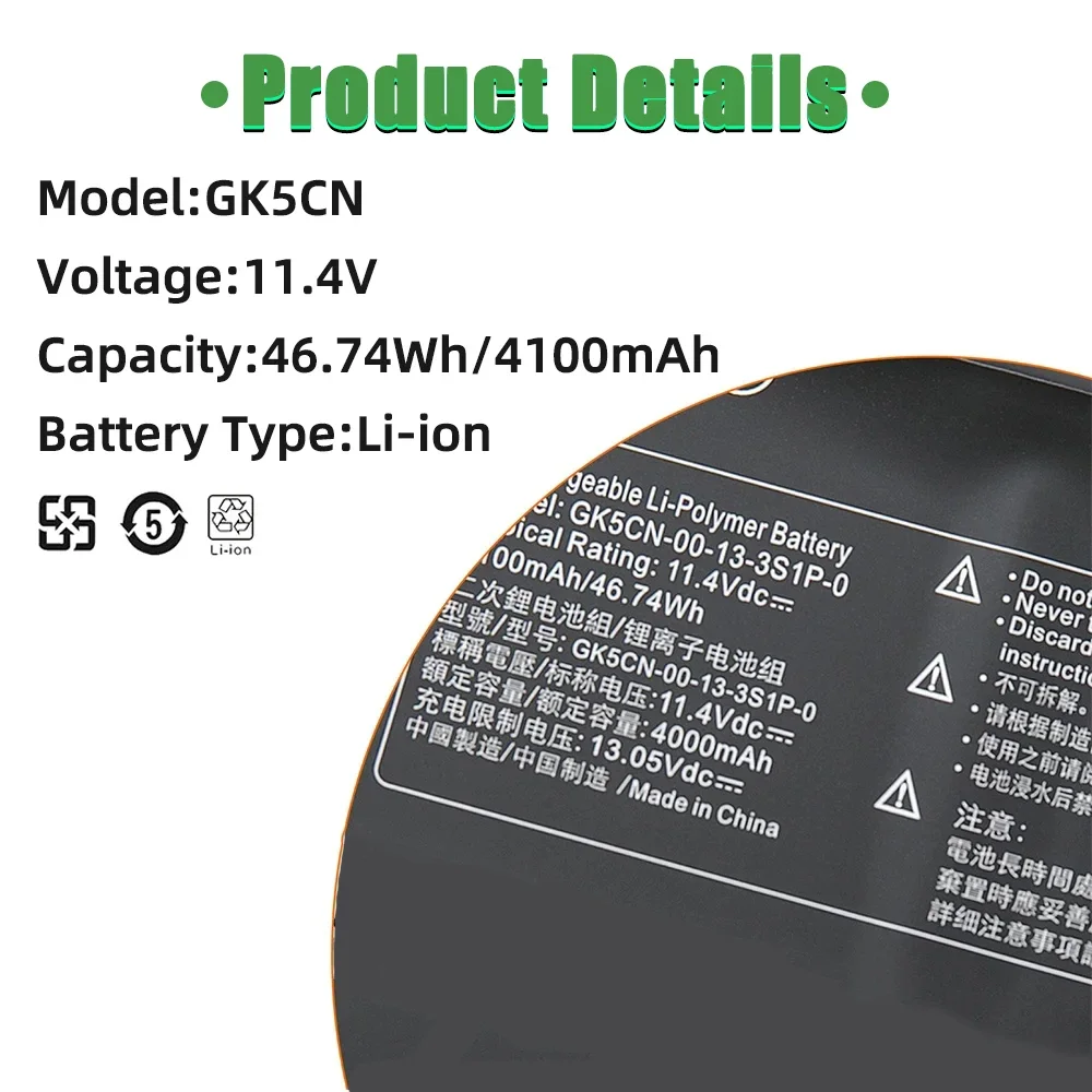 SKOWER GK5CN Battery for MECHREVO X8Ti X9Ti Pro Z2 Z3 Air MACHENIKE F117-B T90 Plus Hasee Z7M-KP7Z GK5CN-03-13-3S1P-0