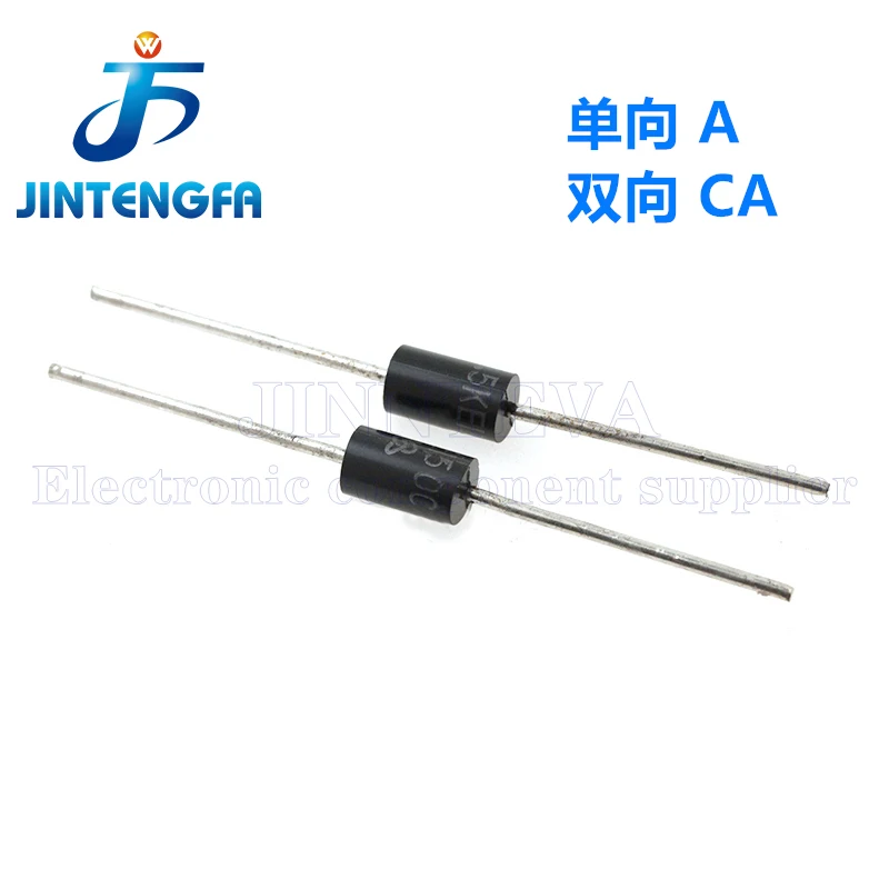 20PCS 600W DO-15 TVS Diode P6KE27CA P6KE33CA P6KE36CA P6KE43CA P6KE47CA P6KE51CA P6KE56CA P6KE62CA P6KE68CA P6KE75CA P6KE82CA