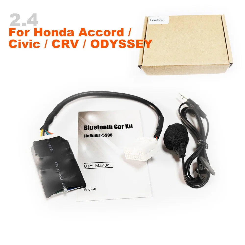Car Bluetooth 5.0 Kit 12V AUX Interface Bluetooth Wheel Control Adapter Fits For Honda Accord 2.4 / Civic / CRV With Microphone