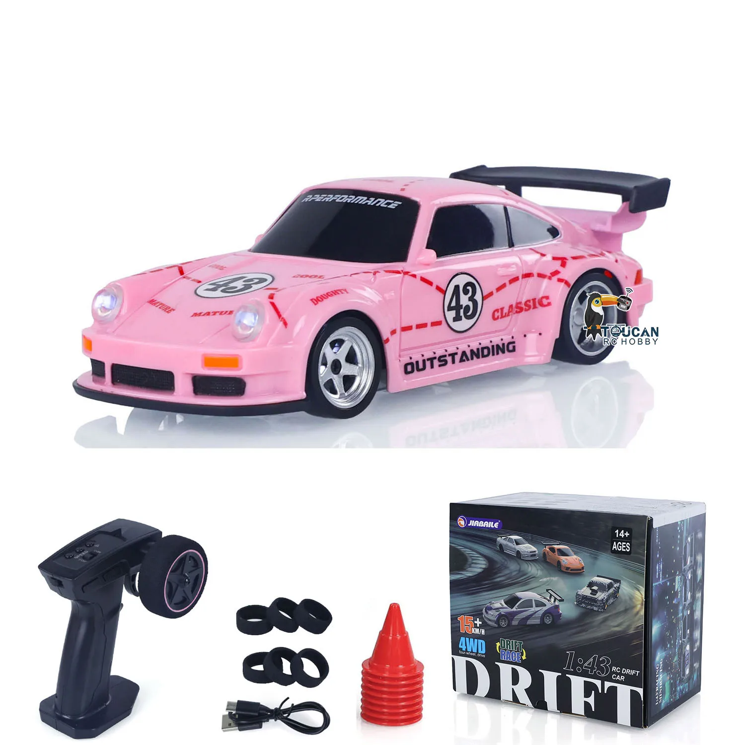 UITVERKOOP 4WD RTR 1/43 RC Snelheidsauto Vierwielaandrijving Radiobesturing 2.4g Mini Racing Drifting Auto Speelgoed Hoge snelheid Model Cadeau voor jongens