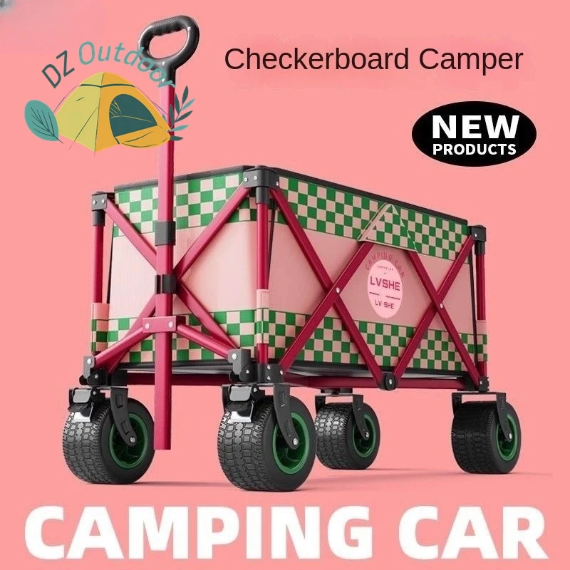 

DZ Outdoor Gathering Type Camping Car Camping Small Cart Camping Car Internet Famous Outdoor Night Market Stall Car Walking Kids