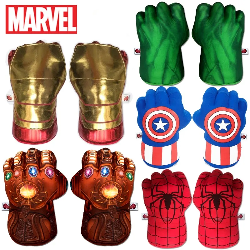 

Строительная перчатка Marvel, игрушка, плюшевые хлопковые перчатки «Бесконечность», мультяшная фигурка, Капитан Америка, Человек-паук, Мстители, супергерои, забавный подарок
