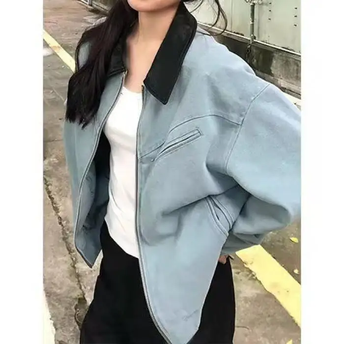 

Свободное мужское джинто 2024, весенне-осенняя уличная одежда, Гонконгское повседневное пальто, молодежная модная верхняя одежда, длинная...