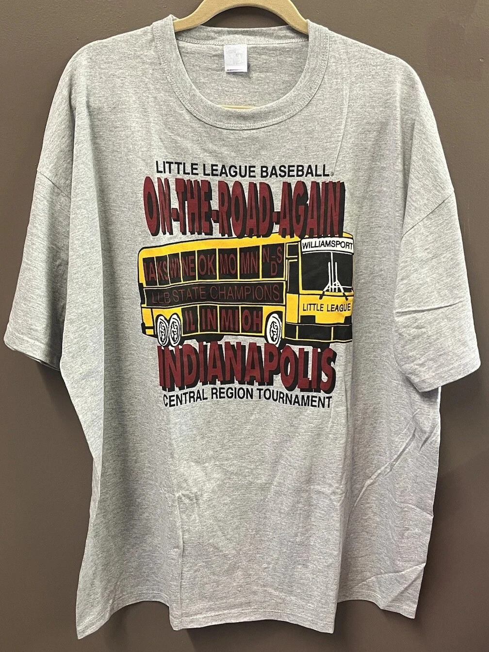 

Vintage Little League Baseball Central Region Tournament Indianapolis Shirt Men Women Summer Crew Neck Cotton Tee