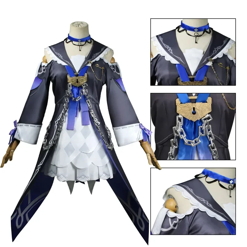 XS-3XL In Stock Full Set Herta Cosplay Costume Honkai Start Rail Game Cosplay Uniform Outfit Herta Cosplay Wig Costume