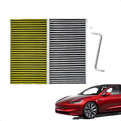 Filtro de ar condicionado de cabine de carro usa filtro de efeito duplo de carvão ativado adequado para tesla modelo 3 modelo y filtro de ar de cabine