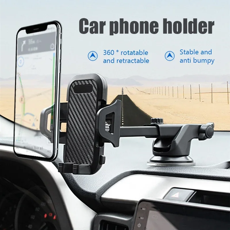 Universal Car Phone Holder Windshield Dashboard Suction Cup Mount 360 Rotation Auto Smartphone Sucker Support Stand Accessories