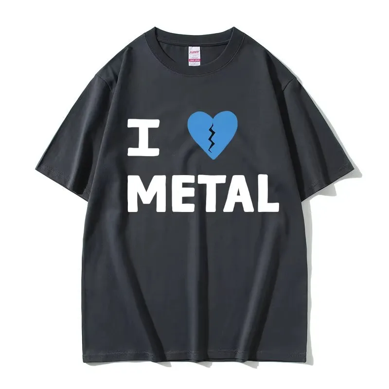 

Singer Elliott Smith I Love Metal Same Style T-shirts Men's Cotton T-Shirt Male Vintage Tees Men Women Casual Summer Tshirt Tops