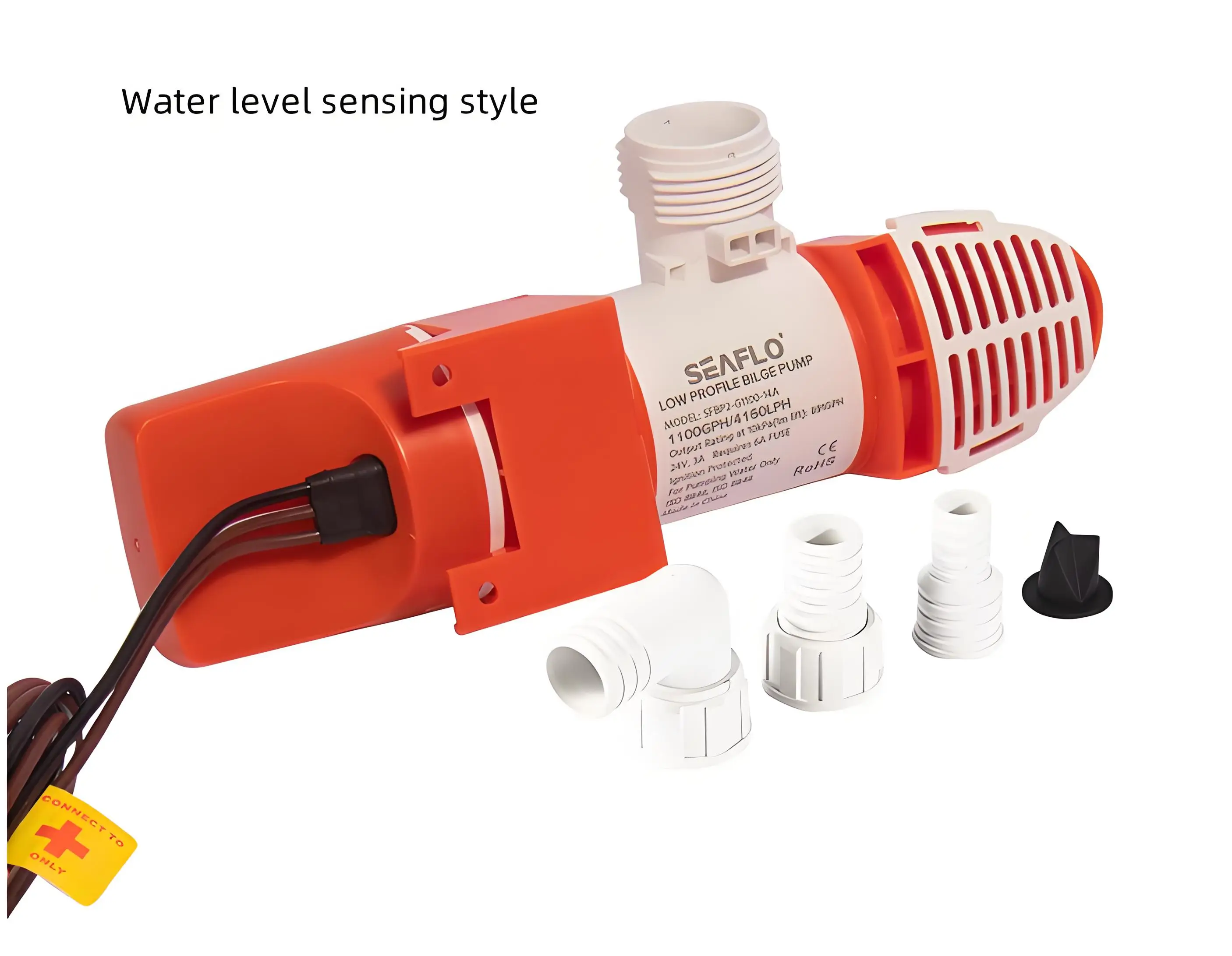 Marine Water Pump Yacht Narrow Horizontal Automatic Bilge Pump Pump Induction Drainage DC 12V24V