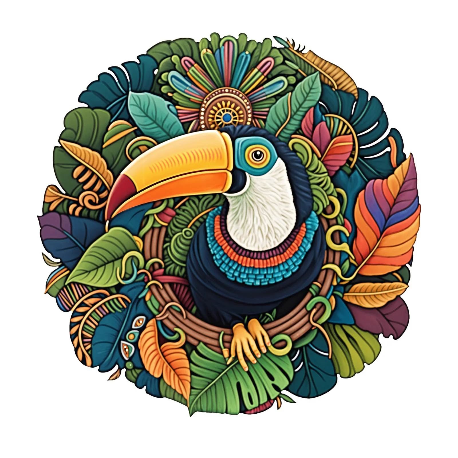 Unique Toucan Wooden Puzzle: Irregular Animal Pattern Jigsaw, Educational Toy, Ideal Halloween & Christmas Gift for Family