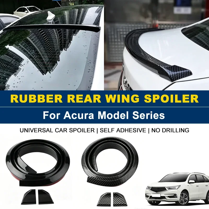 

For Acura RDX MDX TLX Integra ADX CDX ZDX TL TSX RSX CL 1.5M Self-Adhesive Rear Spoiler Wing No Drill Trunk Lip Exterior Parts