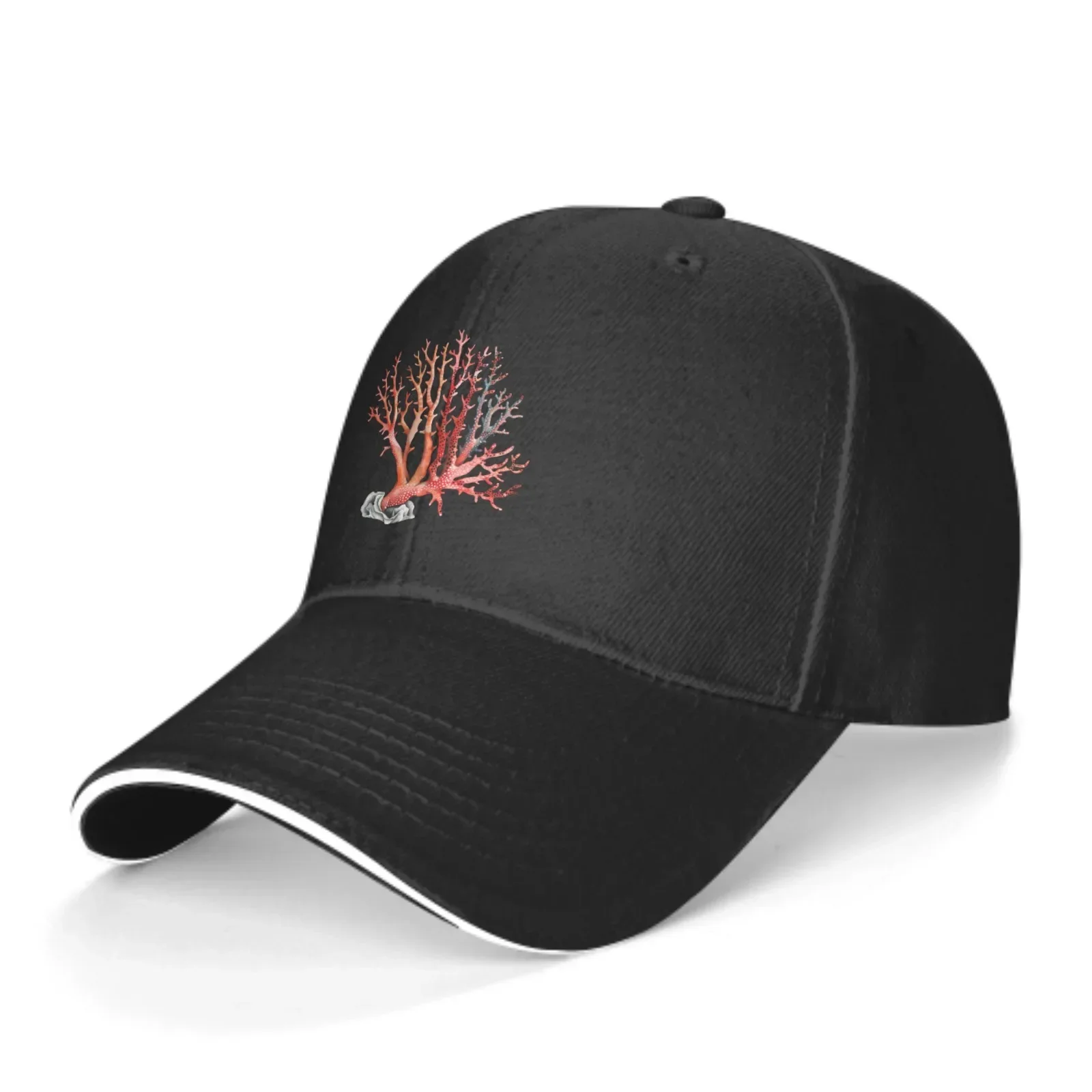 Gorra de béisbol con estampado de arrecife de Coral, gorro con estampado de lengua de pato, sándwich, ropa de calle para viajes al aire libre, primavera y verano