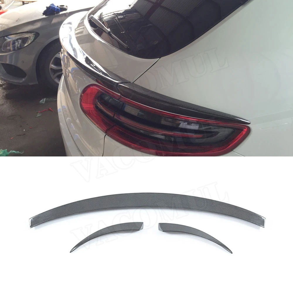 

VACOMUL 3PCS Carbon Fiber Rear Middle Spoiler Boot Waist Wings for Porsche Macan Spoiler 2014 - 2018 Car Styling