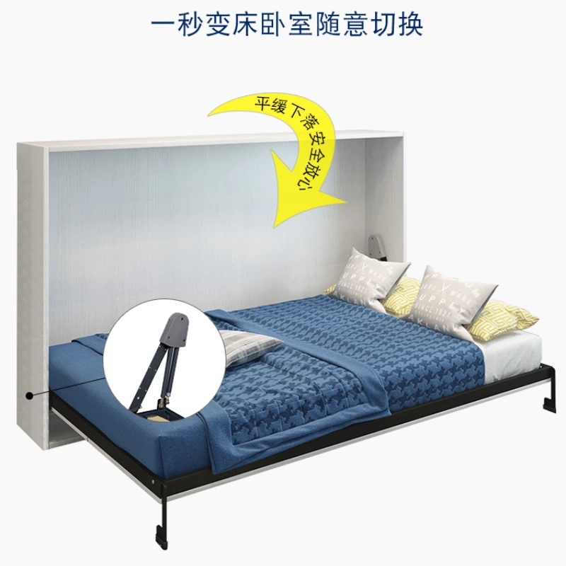 

Bed Wall Bed Wardrobe Integrated Study Folding Bed Side Flip Multifunctional Hidden Bed Murphy Bed Hardware Accessories