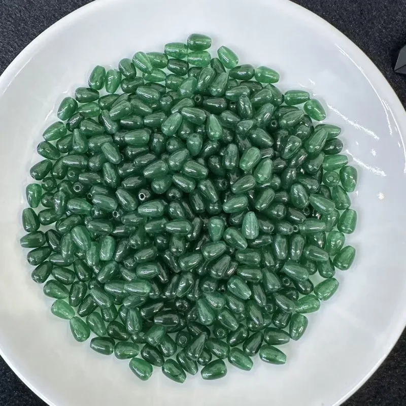 

10pc Natural Blue Water Jade Marrow Water Drop Beads Pendants Emerald DIY Bracelet Hand Knitting Necklace Jewelry Accessories
