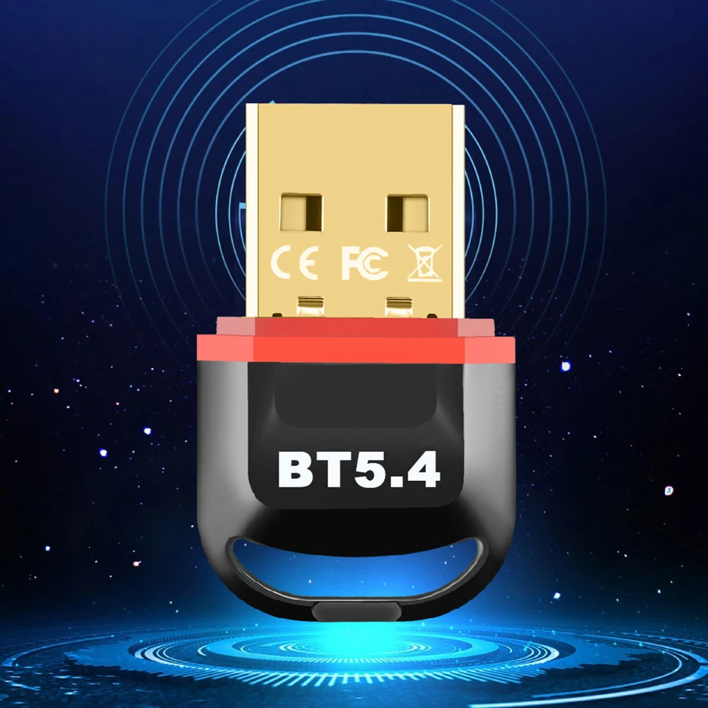 USB BT 5.4 Dongle Adapter BT Transmitter and Receiver Supports Windows 11/10/8.1 for PC Speaker Wireless Mouse Earphone Keyboard