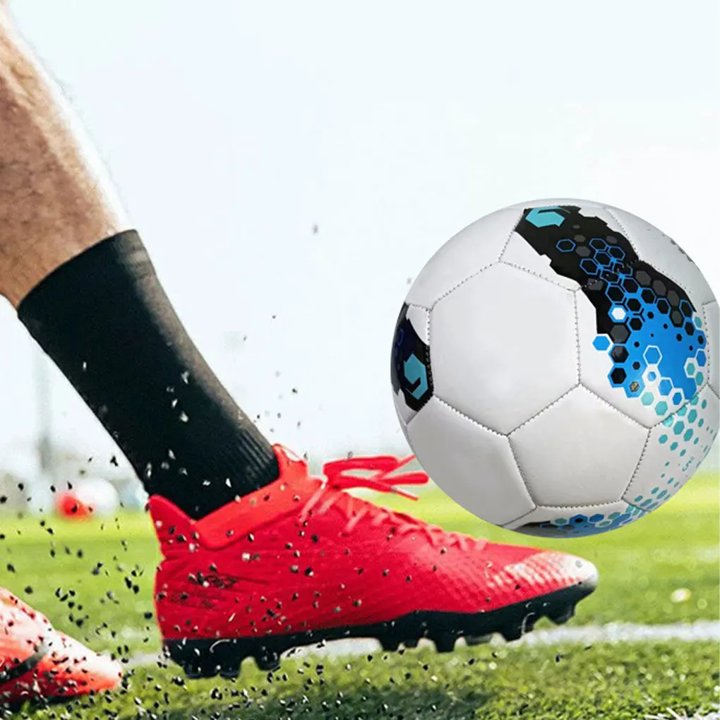 新入荷 サイズ5 青少年選手向けサッカーボール 耐久性抜群 ブルー サイズ5