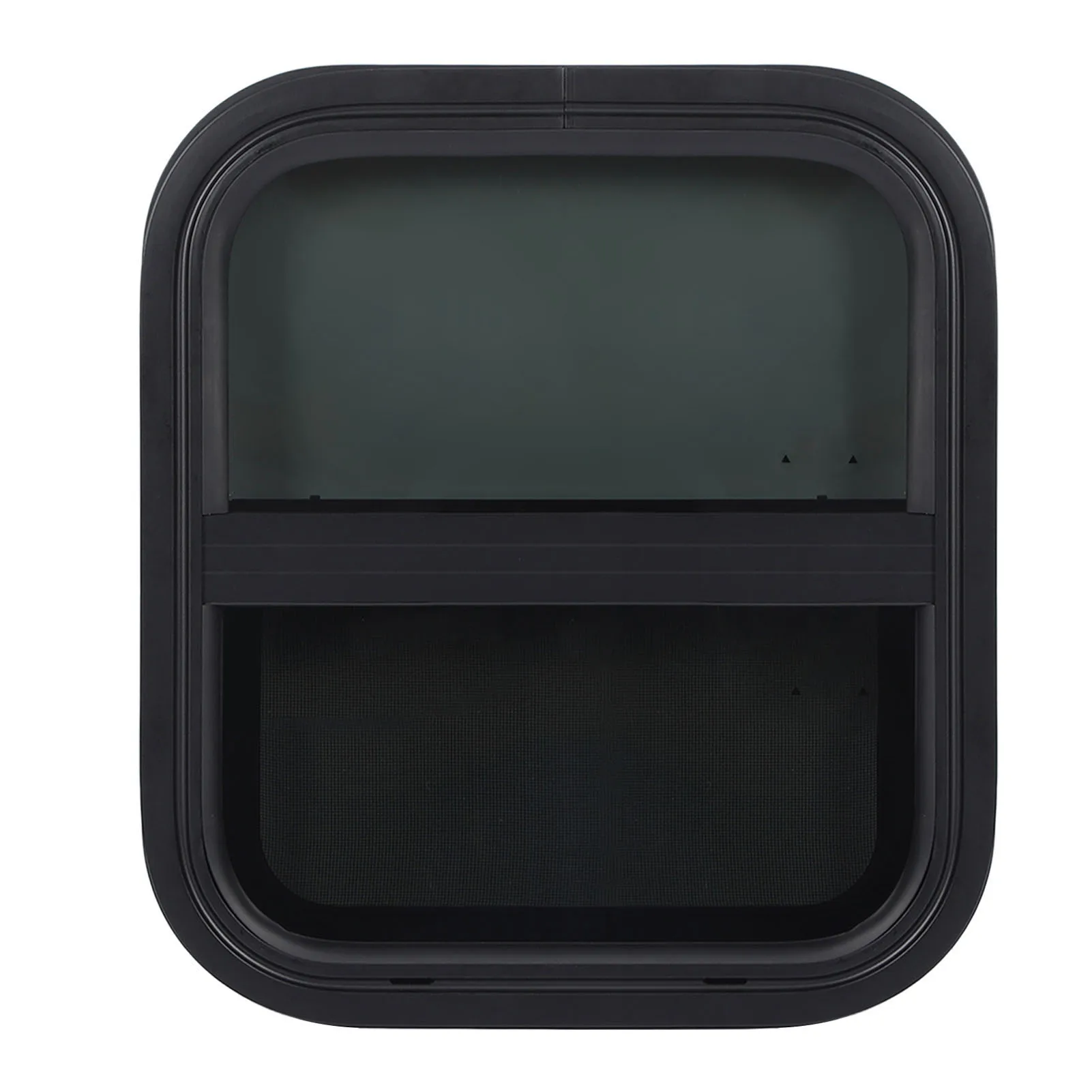 406x356mm RV Window 15.98x14in Waterproof UV Resistant Tinted Slide Trailer Window with Screen for Camper Construction Vehicle
