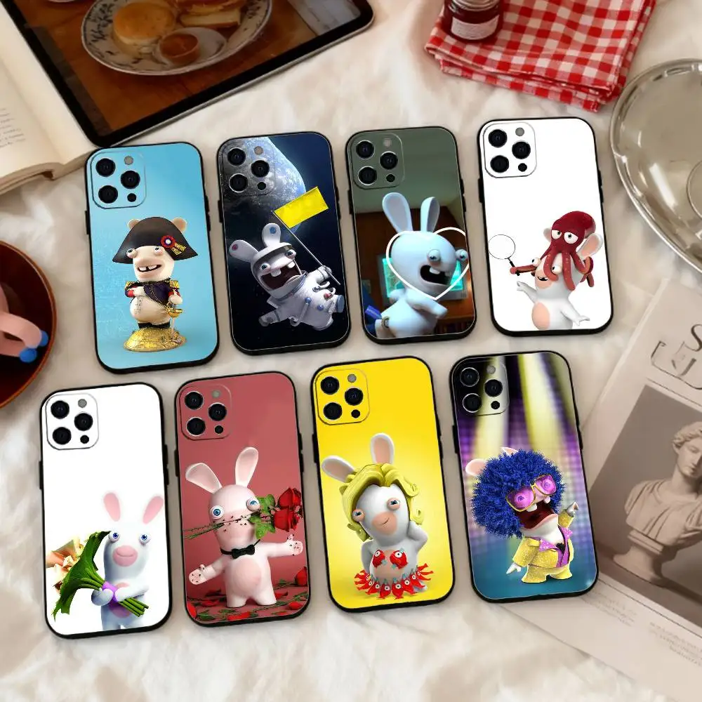 

Cute R-Raving R-Rabbids Phone Case Silicone Soft For IPhone 17 16 15 14 13 12 11 X XR Plus Pro Max Plus