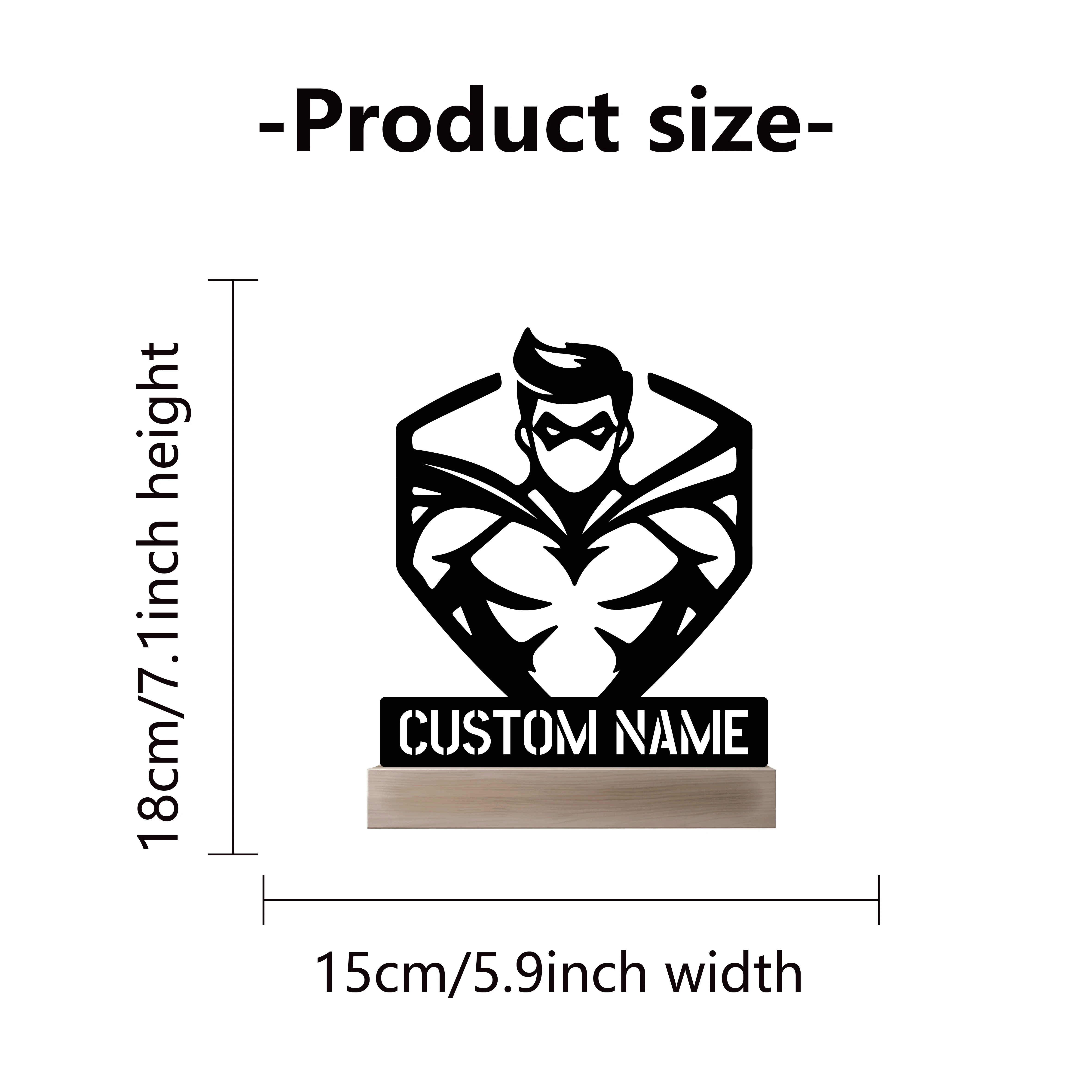 1 قطعة روبوت تجريدي مخصص اسم تمثال معدني مع قاعدة خشبية الحديد زخرفة القصدير النحت الفن الحرف مع قاعدة خشبية #4