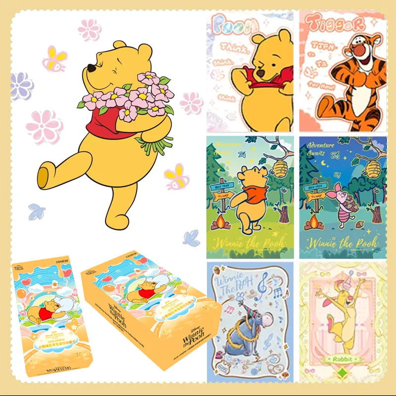 2026 New CENESE Official Winnie The Pooh Collection Cards Disney Series Sweet Cards Anime Peripheral Children Favorite Toy Gifts