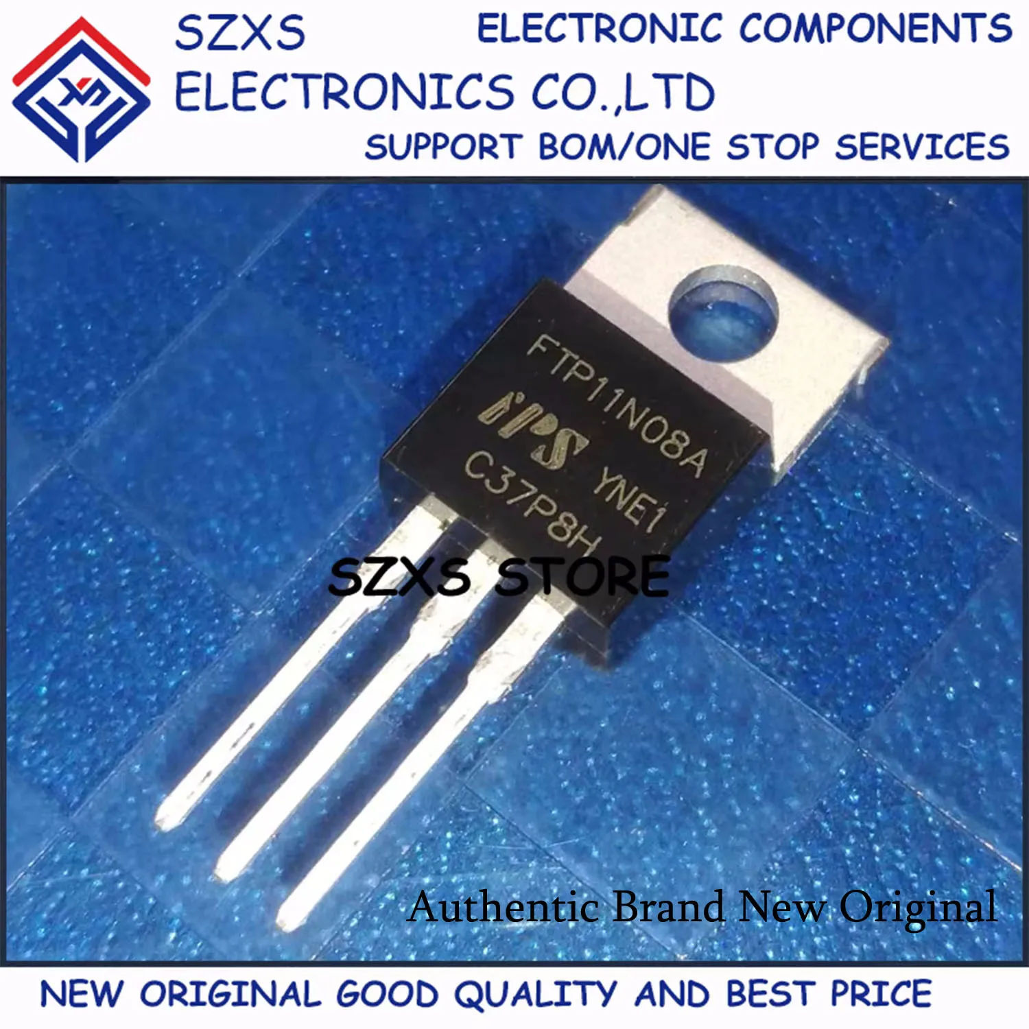 New Original 10Pcs FTP11N08A TO-220 100A 75V MOSFET Field Effect Transistor In Stock Electronic Components Good Quality