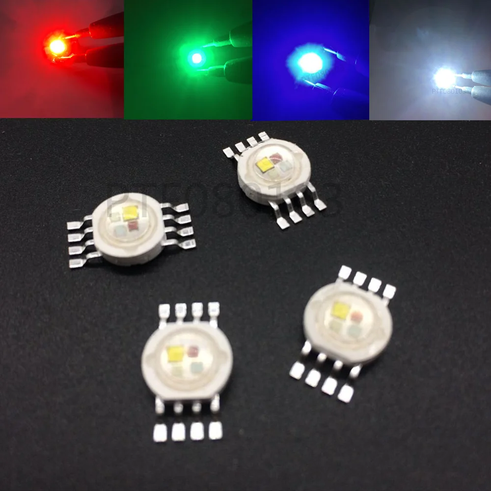 5-50pcs 3W-18W RGB RGBW RGBWW RGBWY RGBWYV High Power LED Chip 4/ 6 / 8 /10/12 pin Molding LED Stage Colorful Light Source Beads