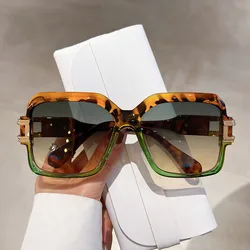 Luxury Brand Designer Oversized Square Sunglasses Women For Men 2025 Vintage Fashion Sun Glasses Trending Punk Pink Hollow Shade