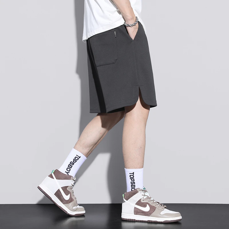 Shorts for men in summer, thin, loose, breathable beach mid length pants for men, 2024 new sports and casual five quarter pants