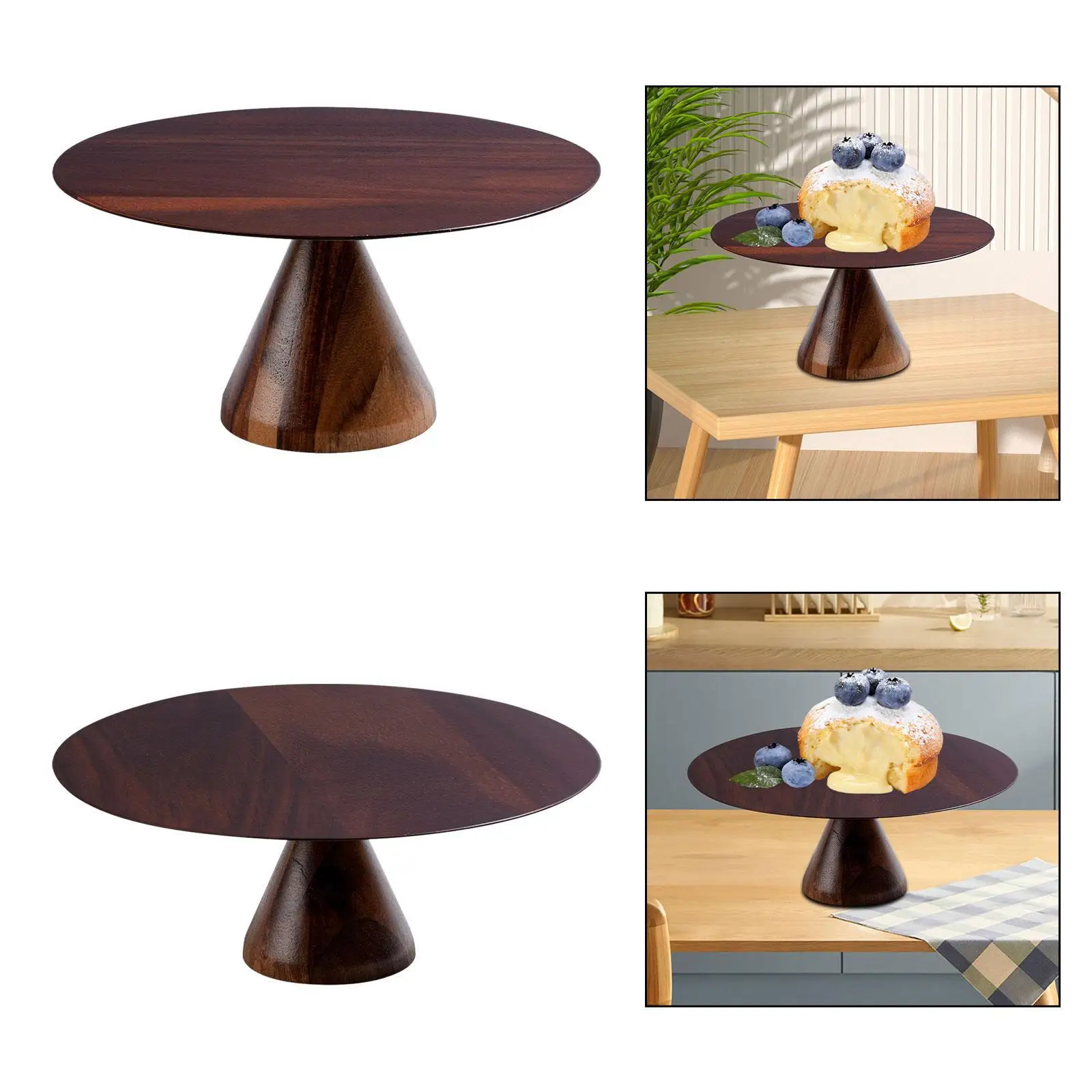 

Wood Cake Stand Elegant Dessert Storage Display Cake Stand Display Cake Plate for Kitchen Birthday Wedding Countertop Party