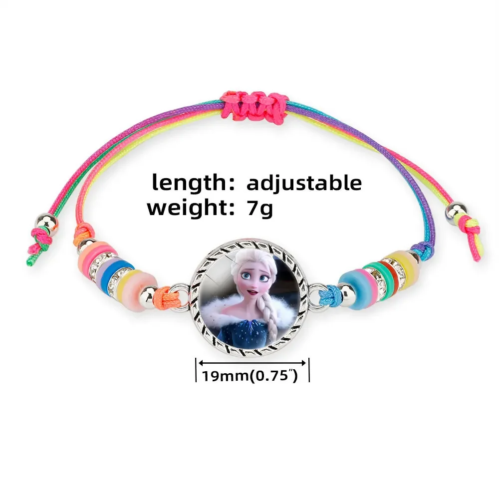 Frozen Elsa Anna Bracelet Minimally Colored Soft Ceramic Jewelry Cute Disney Girl Jewelry Bracelet Birthday Party Gifts