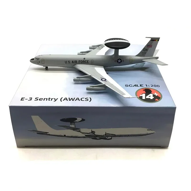 Simulation 1/200e-3 Sentry Awacs Boeing E-3 Early Warning Aircraft Alloy Aircraft Model Children\'S Toy Plane Collectibles