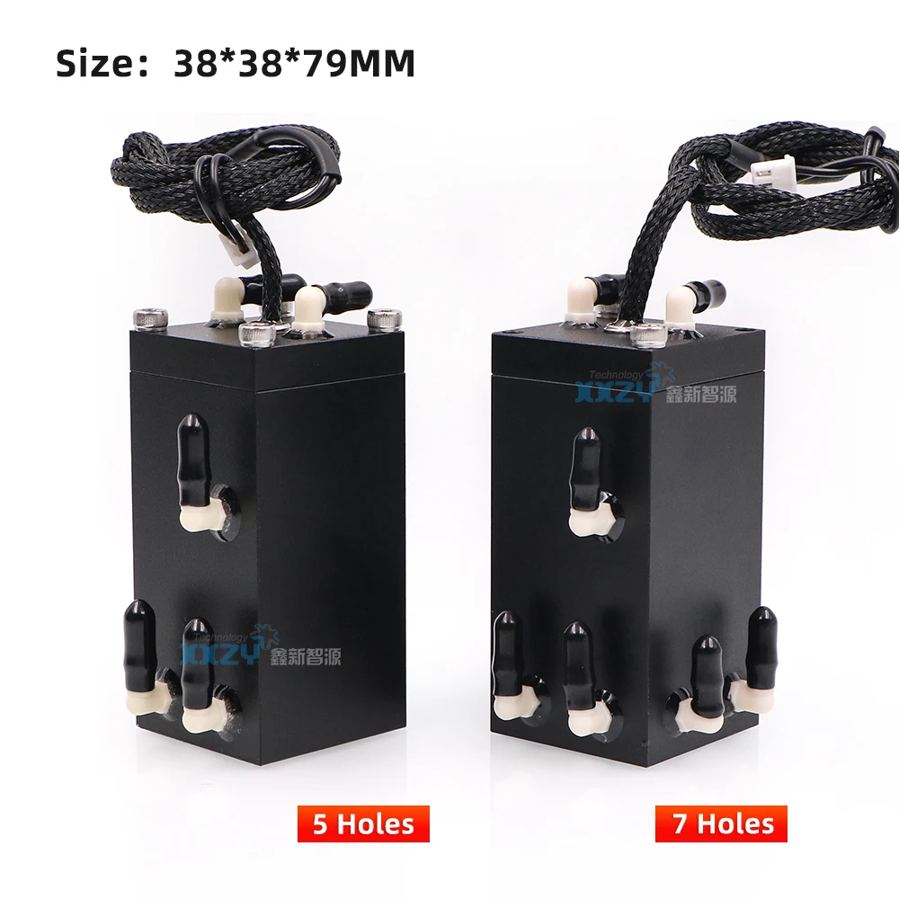 UV Printer Metal Sub Tank 5 Holes 7 Holes Ink Tank 38*38*79MM Ink Cartridge for UV Flatbed Machine Ink Bottle