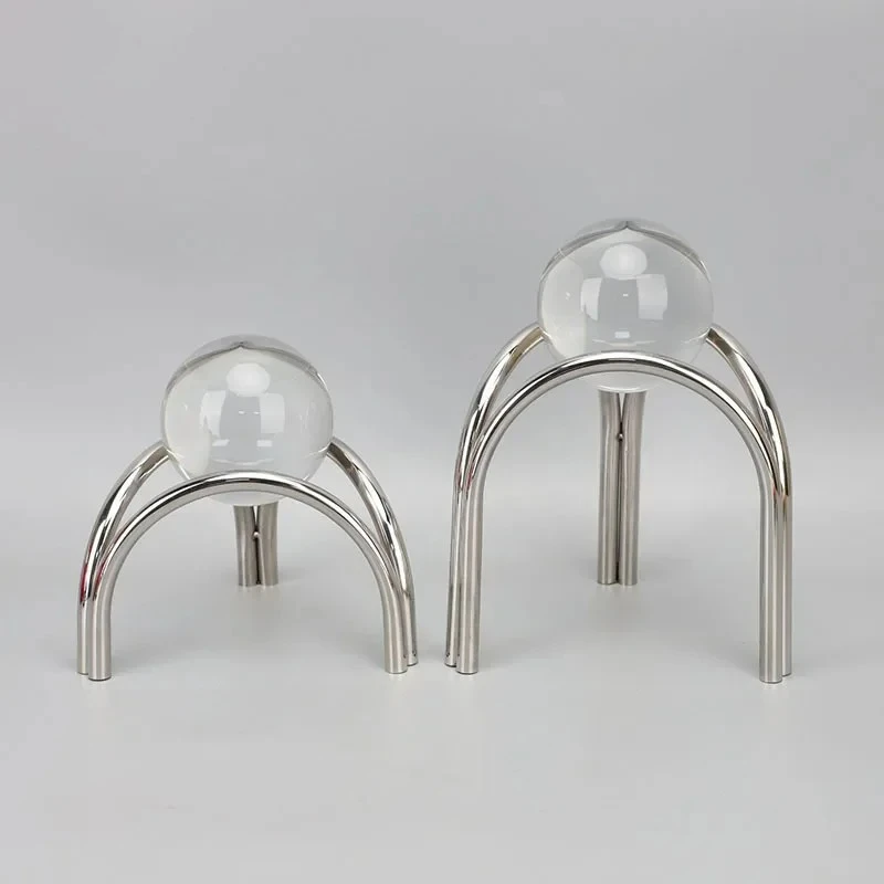 support-triangulaire-boule-de-cristal-œuvre-d'art-abstraite-boule-transparente-ornements-de-bureau-artisanat-de-spherique-decoration-de-maison-moderne