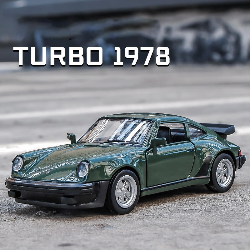  MAKEDA 1/36 Scale Porsche 911 Turbo Toy Car Model Alloy Diecast Retro Racing with Pull Back Scale Model for Boy Gift Collection 